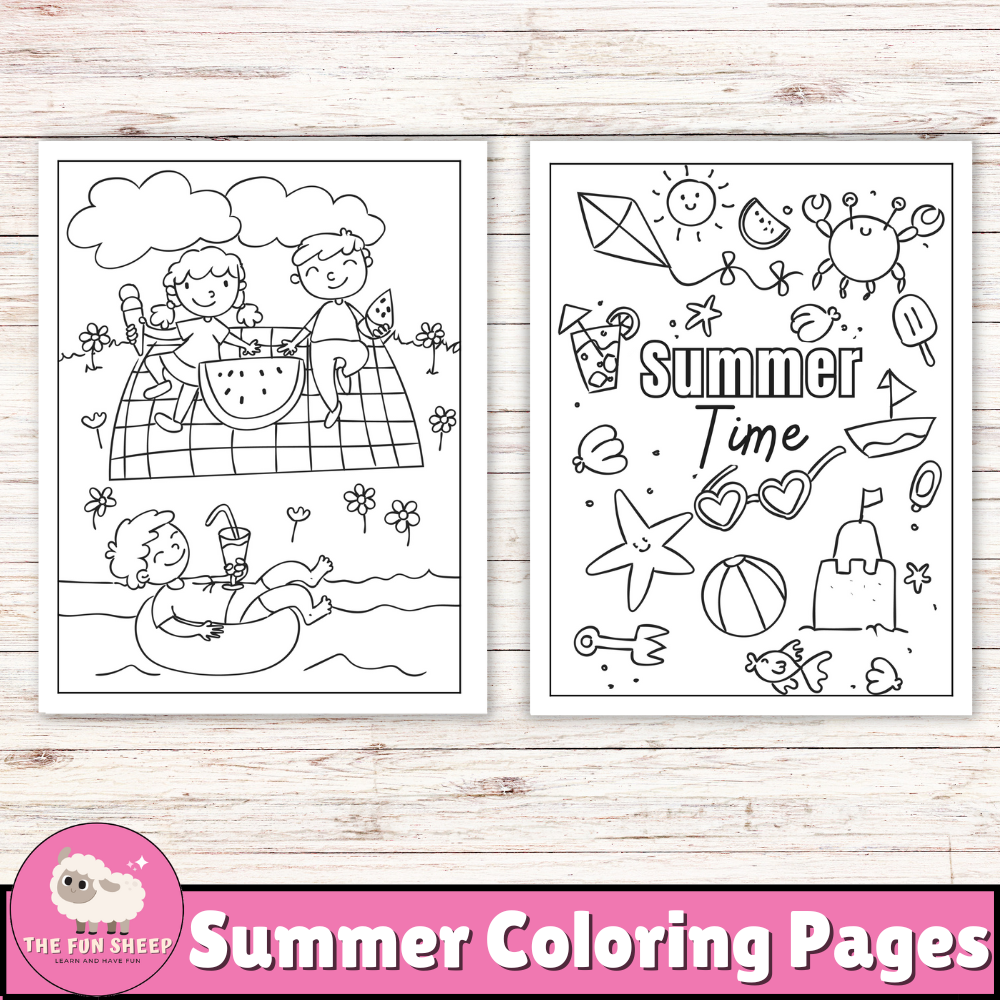 Summer coloring pages end of the year coloring pages