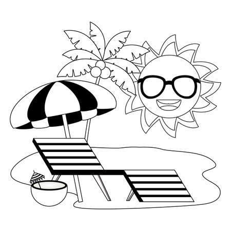 Summer coloring pages cliparts stock vector and royalty free summer coloring pages illustrations