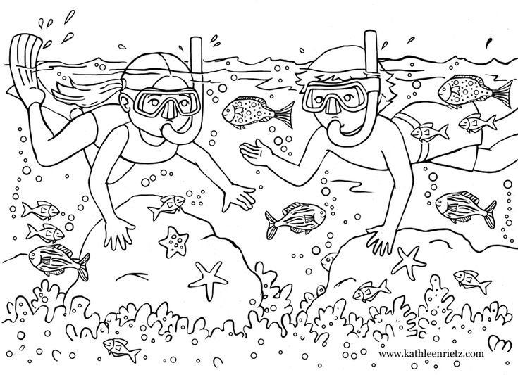 Summer coloring for kids