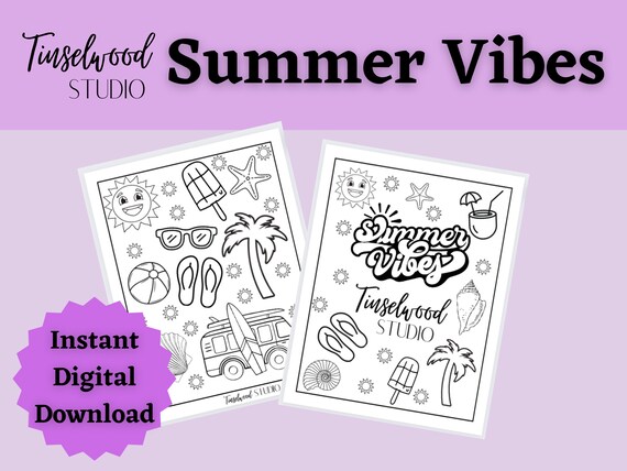 Summer vibes coloring pages kids coloring pages summer