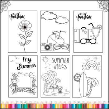 Summer coloring pages