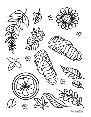 Printable summer coloring pages