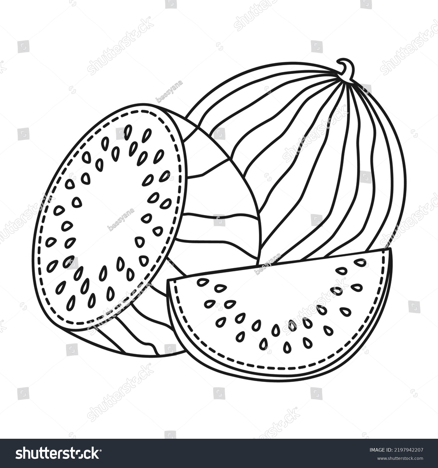 Line art summer vegetarian food poster stock vector royalty free