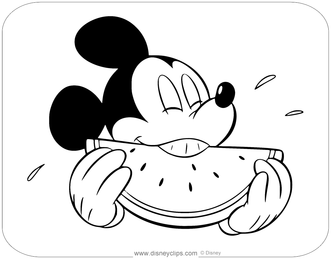 Mickey mouse summer coloring pages