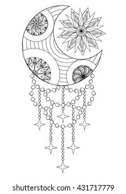 Adult coloring pages sun moon images stock photos d objects vectors