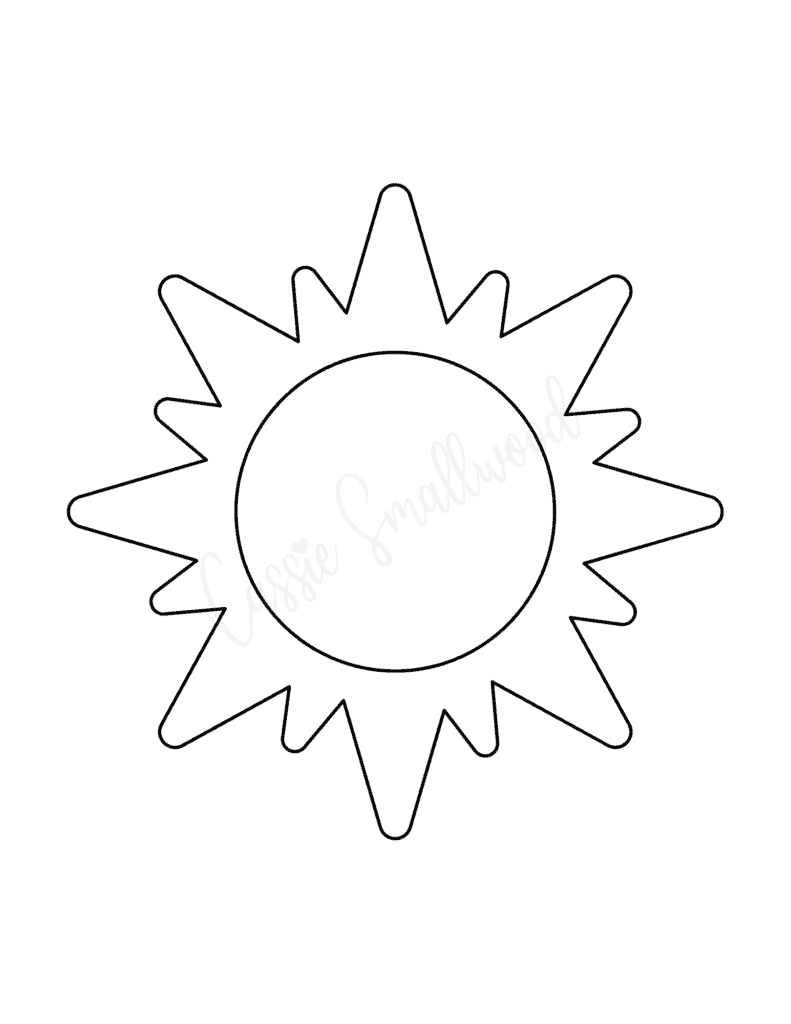 Sun templates lots of shapes and sizes