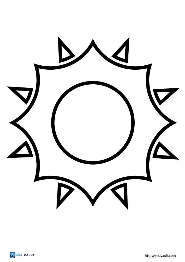 Free printable sun templates and outlines
