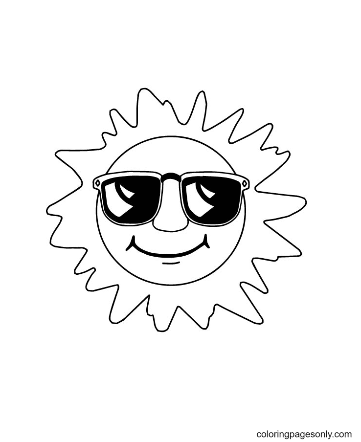 Sun coloring pages printable for free download