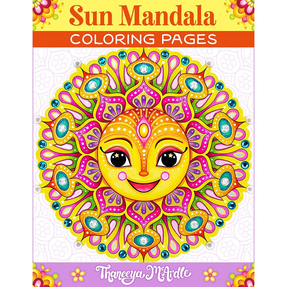 Sun mandala coloring pages