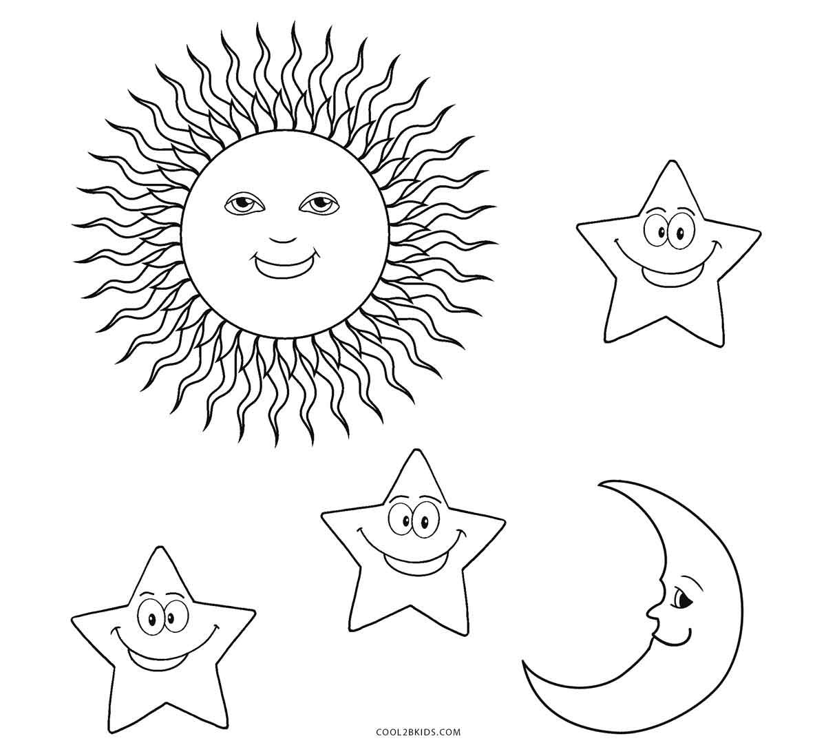 Star coloring pages sun coloring pages moon coloring pages