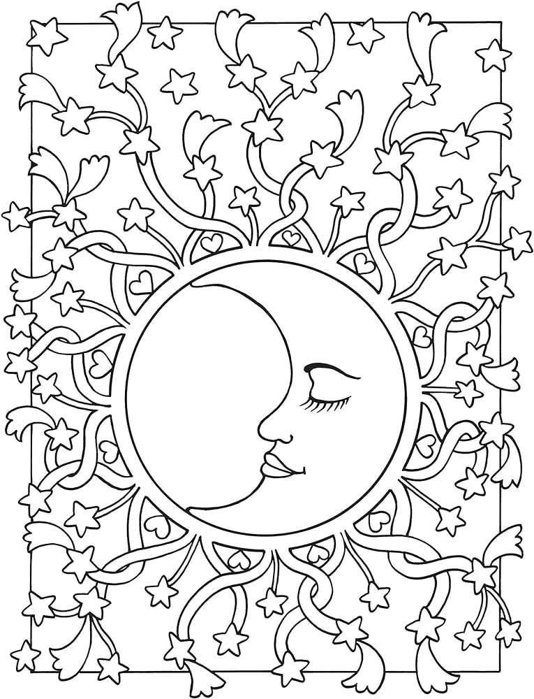 Spark sun moon and stars coloring book swanson maggie books