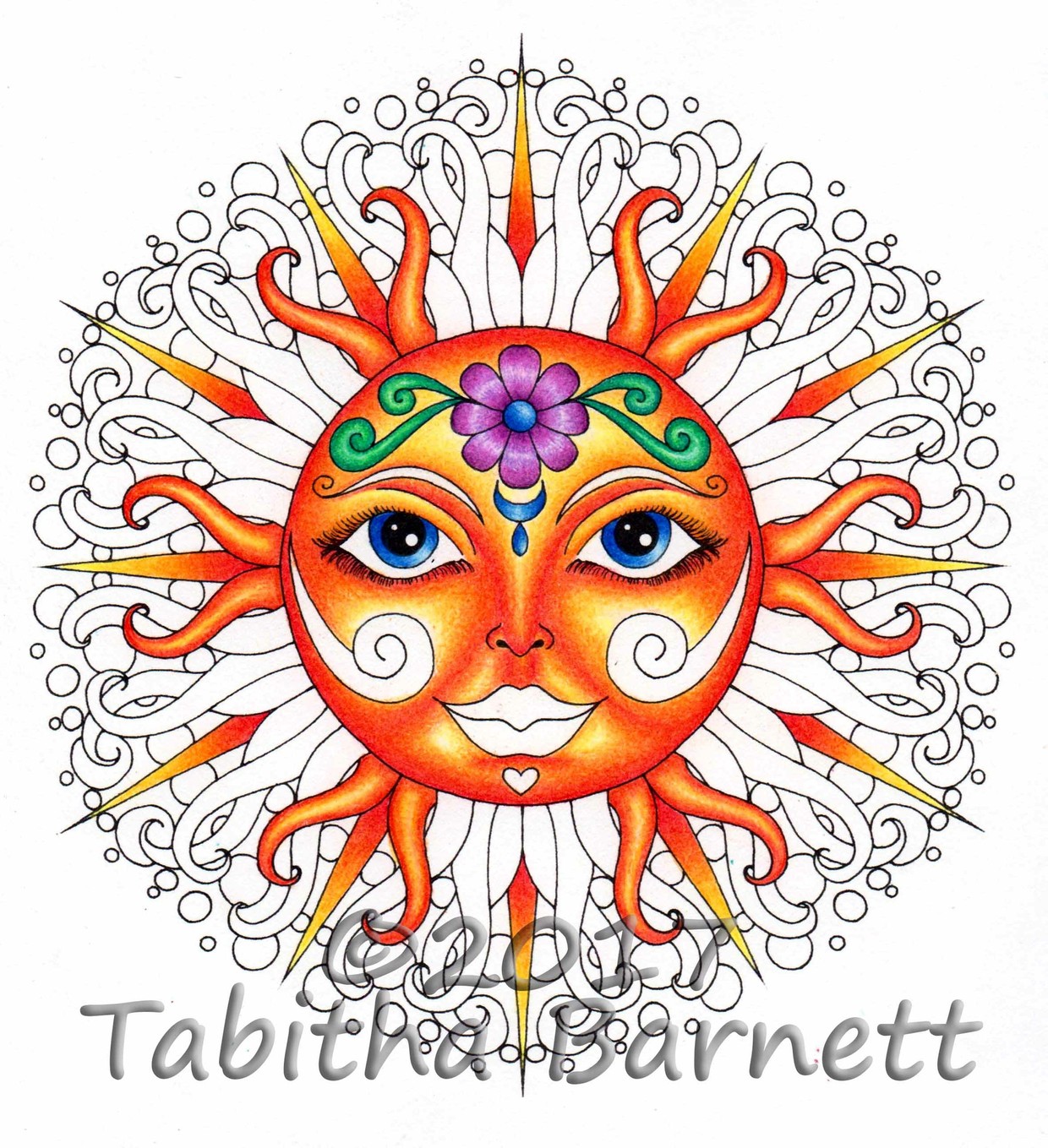 Sun moon stars mandalas coloring pack page pdf