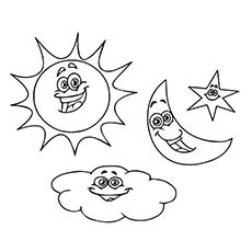 Sun coloring pages
