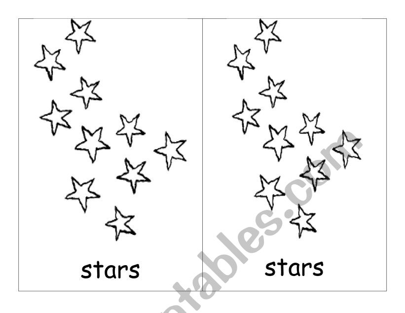 Sun moon stars flip book for coloring