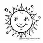 Sun moon and stars coloring pages