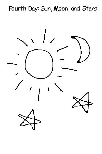 Creation day coloring page