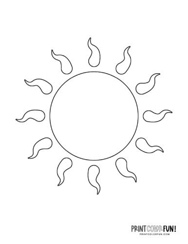 Fun sun coloring pages at