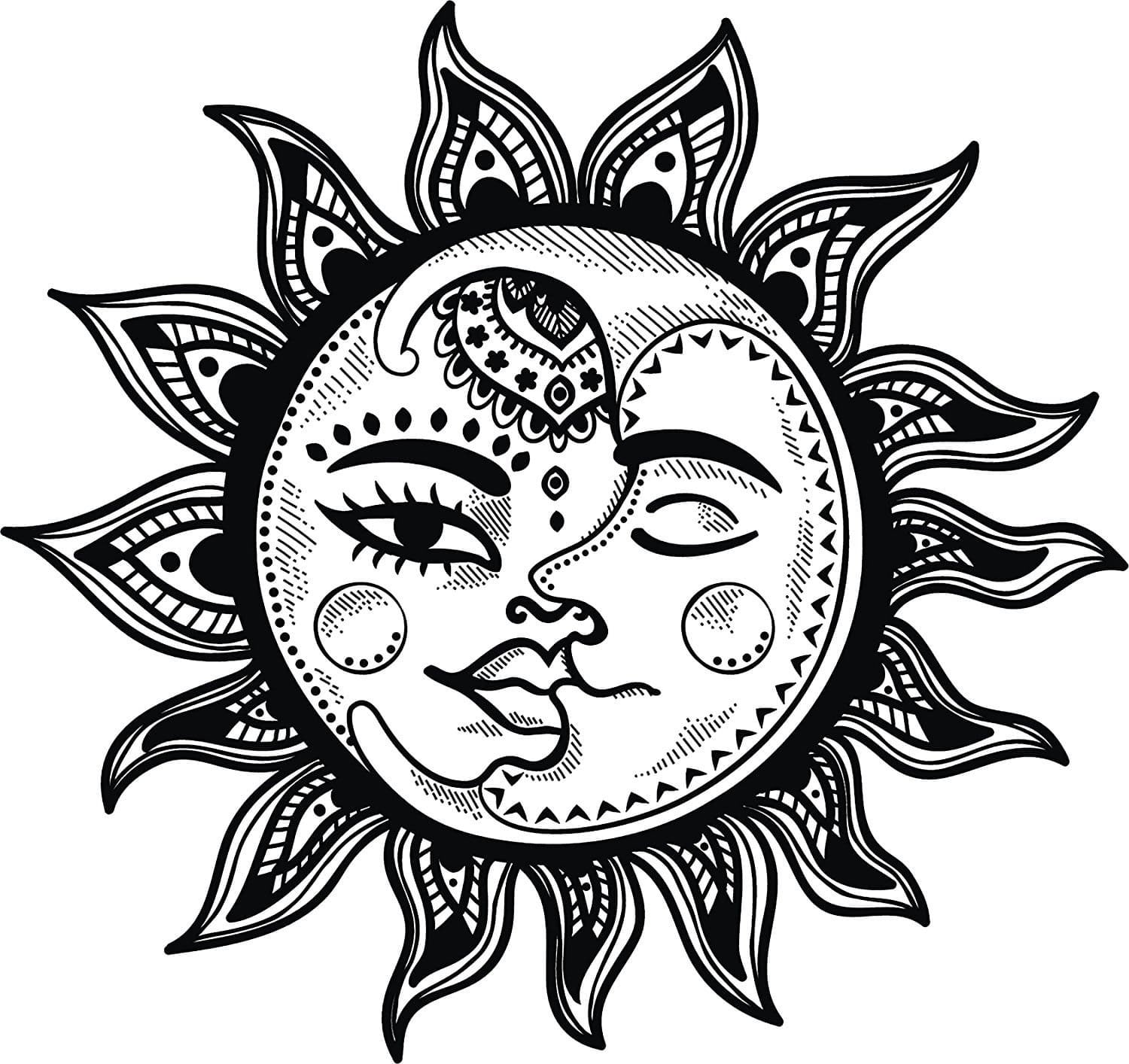 Sun coloring page