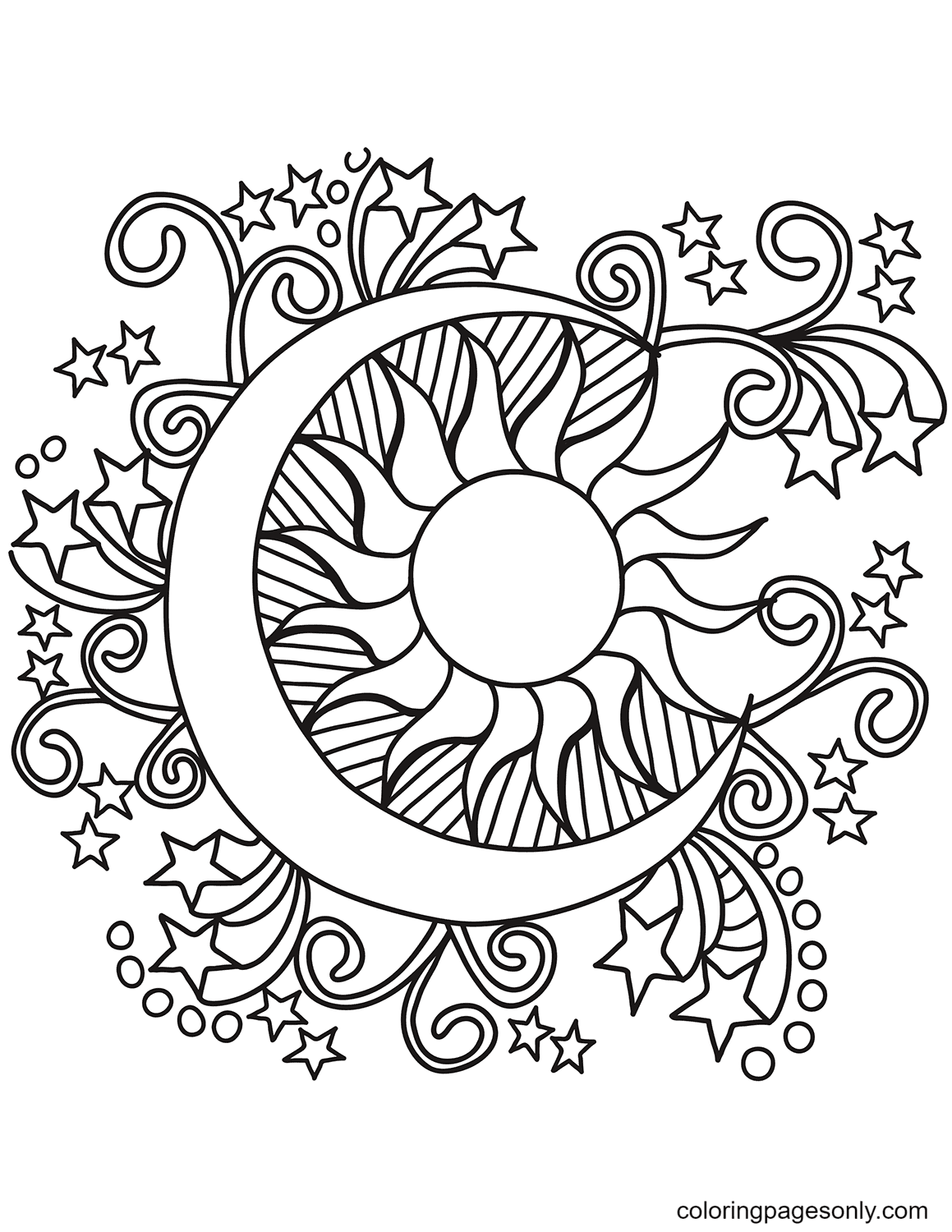 Sun coloring pages printable for free download