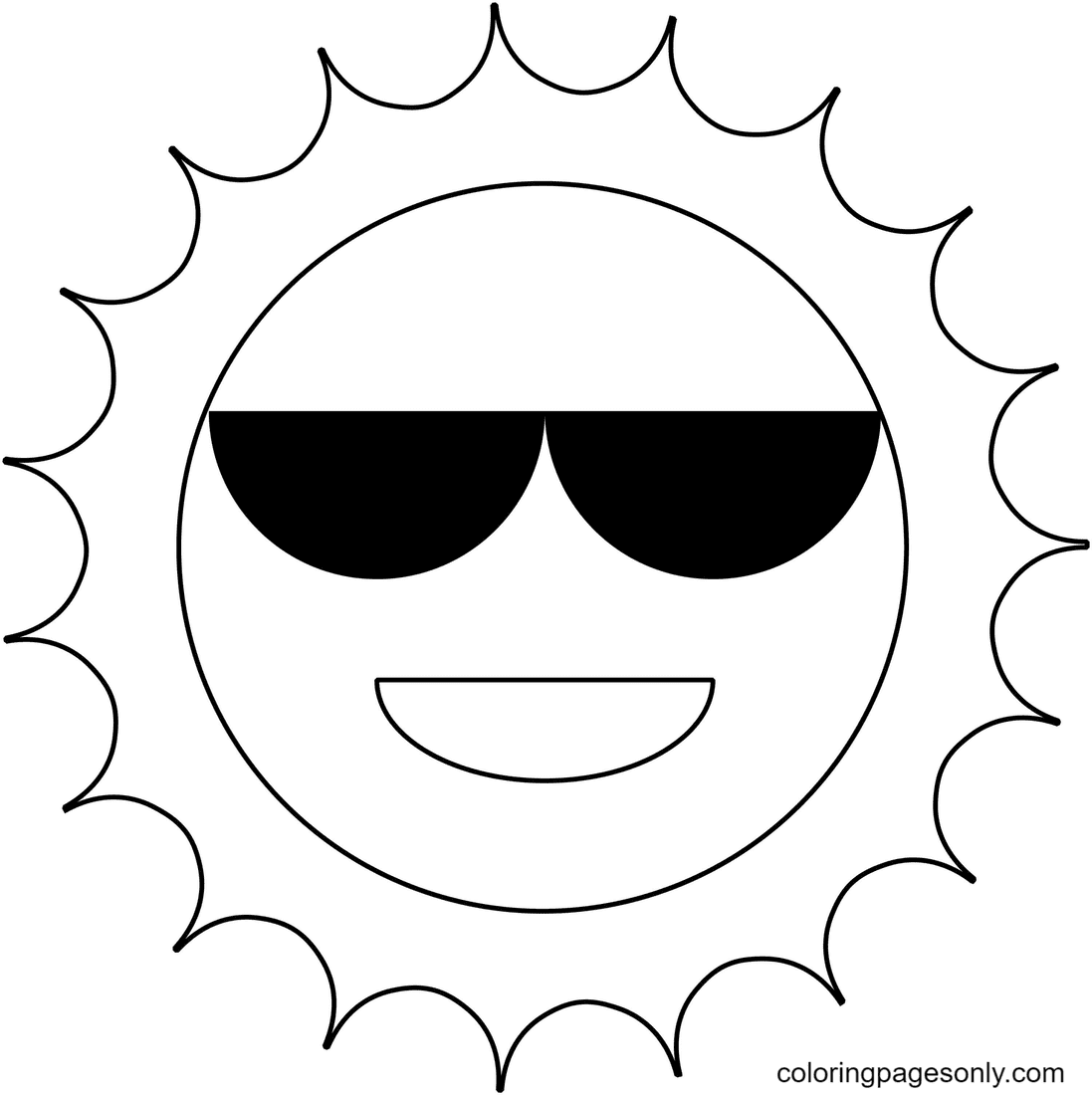 Sun coloring pages printable for free download