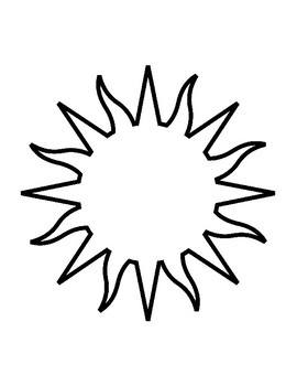 Sun template for art project sun coloring page sun outline sun sheet