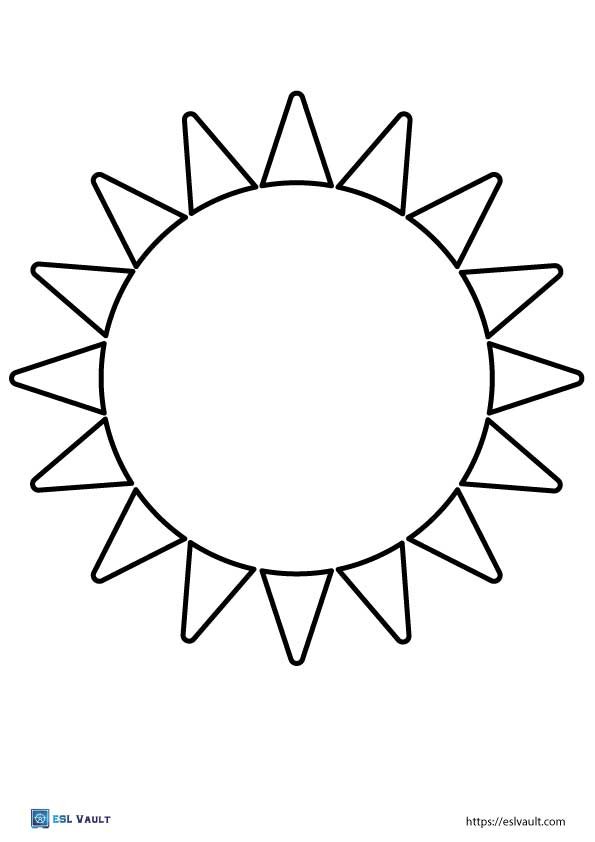 Free printable sun templates and outlines