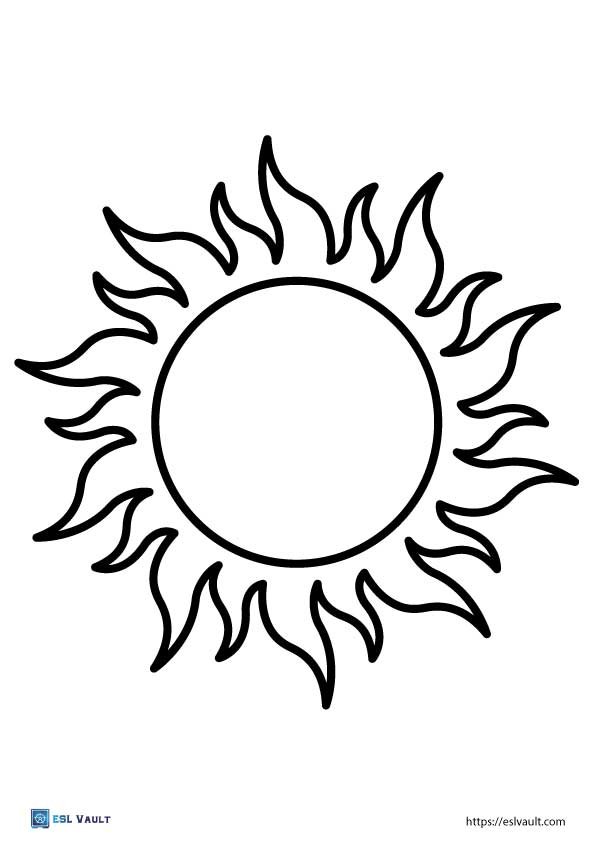 Free printable sun templates and outlines