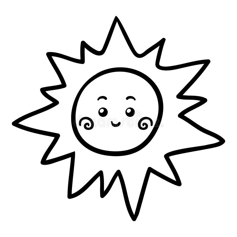Sun coloring stock illustrations â sun coloring stock illustrations vectors clipart