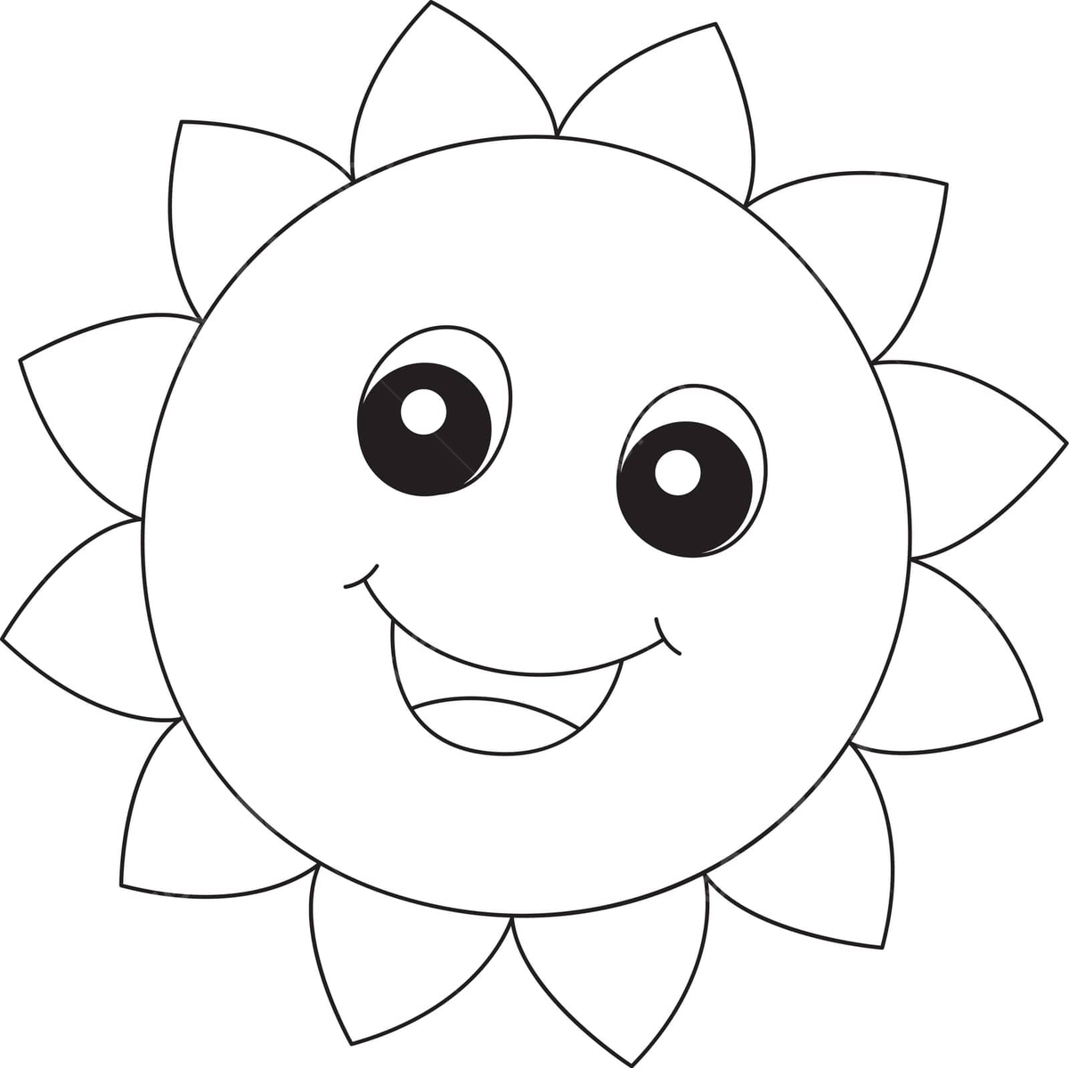 Spring sun isolated coloring page for kids season graphic colour vector sun drawing sea drawing ring drawing png and vector with transparent background for free download