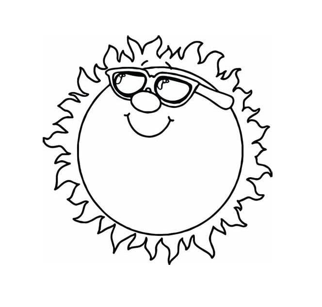 Great sun coloring page