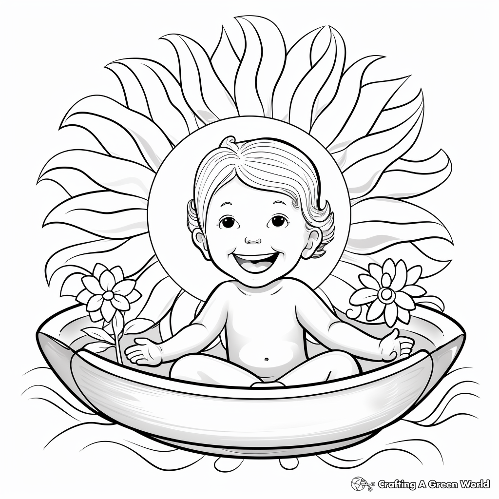 Sun coloring pages