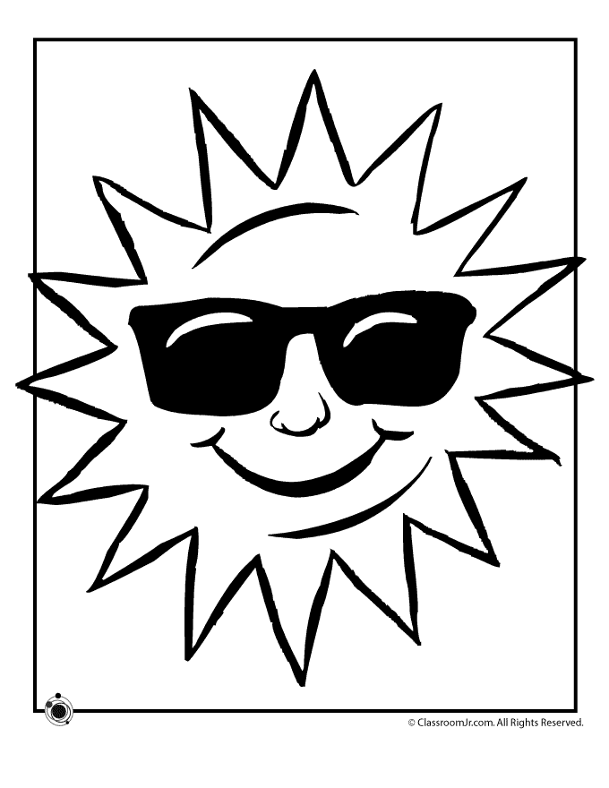 Sun coloring pages to download and print for free