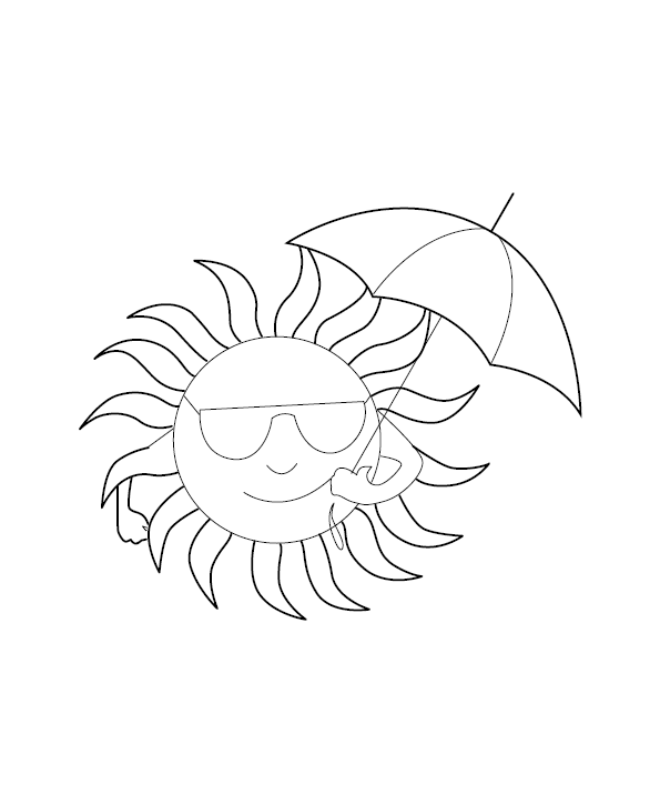 Free printable sun colouring image free colouring book for children â monkey pen store