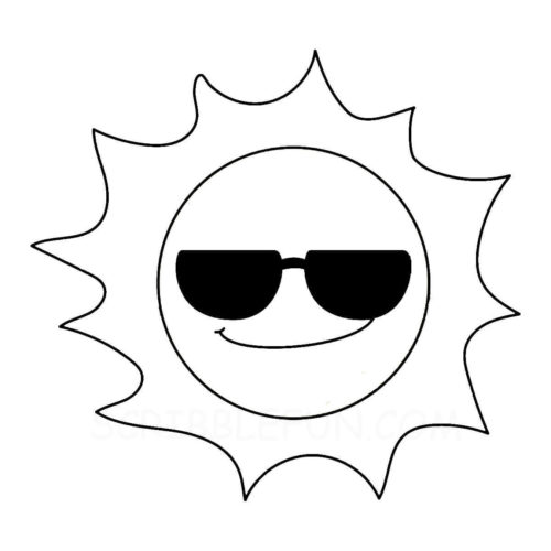 Free sun coloring pages printable