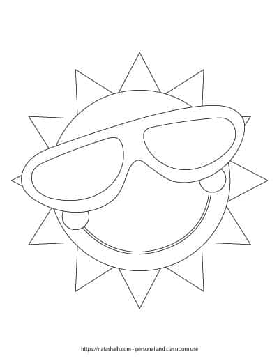 Free printable sun templates