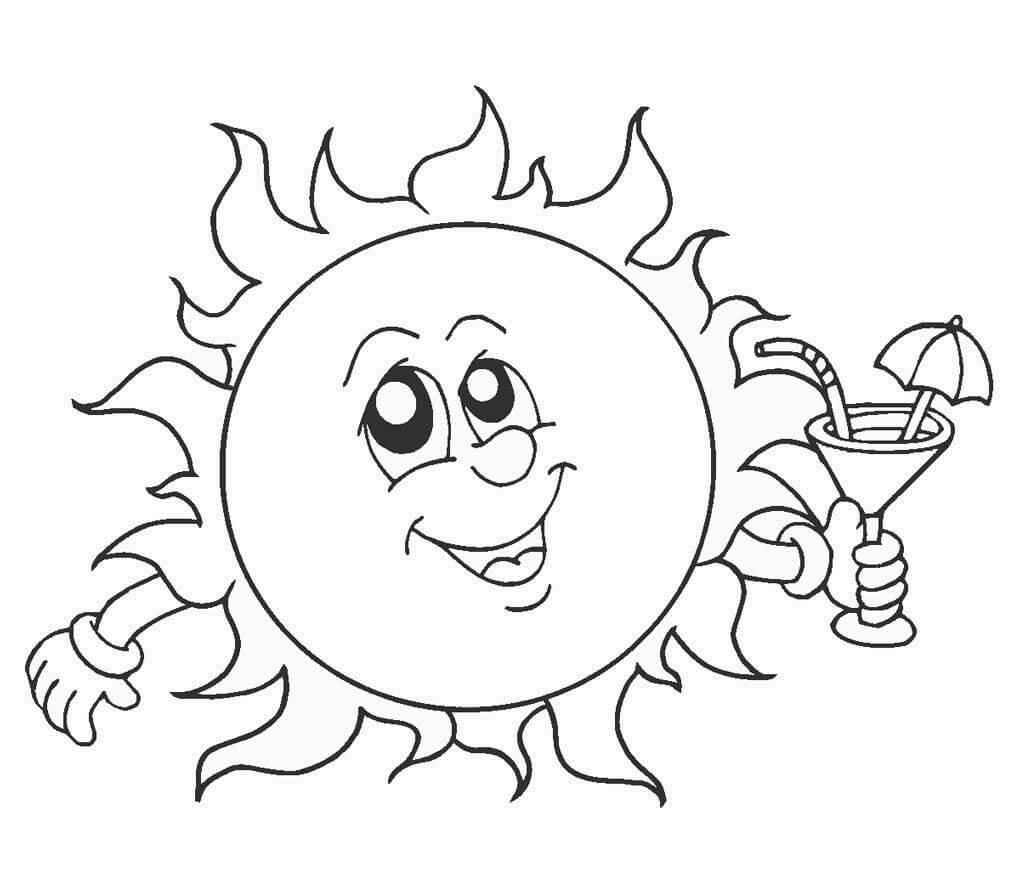 Sun coloring pages