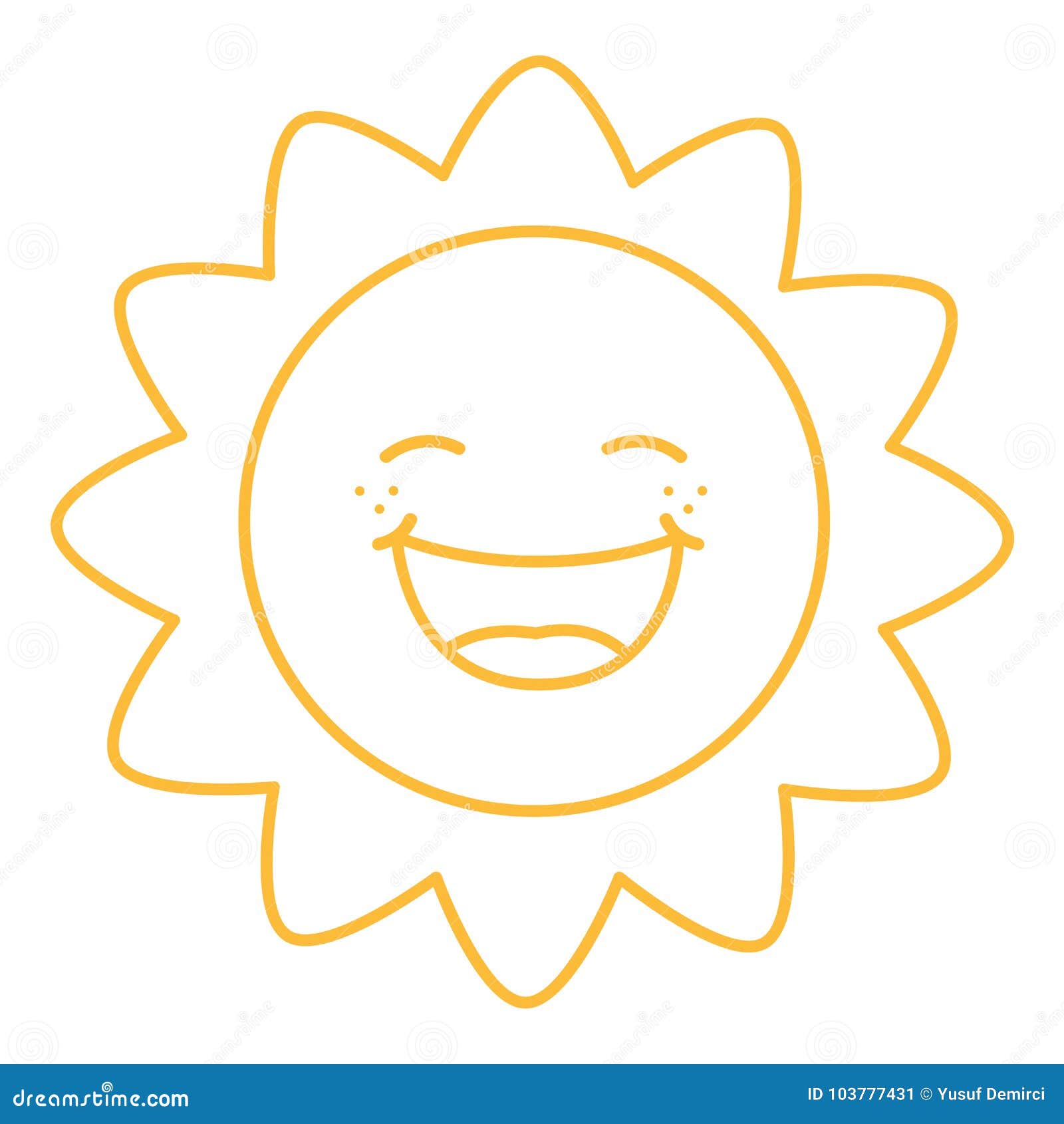 Cartoon coloring sun smile stock illustrations â cartoon coloring sun smile stock illustrations vectors clipart