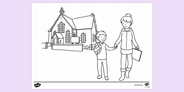 Free sunday school louring page for kids