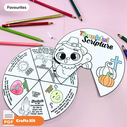 Thankful scripture coloring wheel thanks giving printable bible activ â woa doll craft