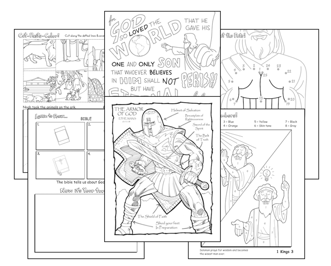 Free bible coloring pages â teach sunday school