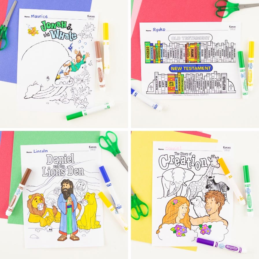 Free sunday school coloring pages