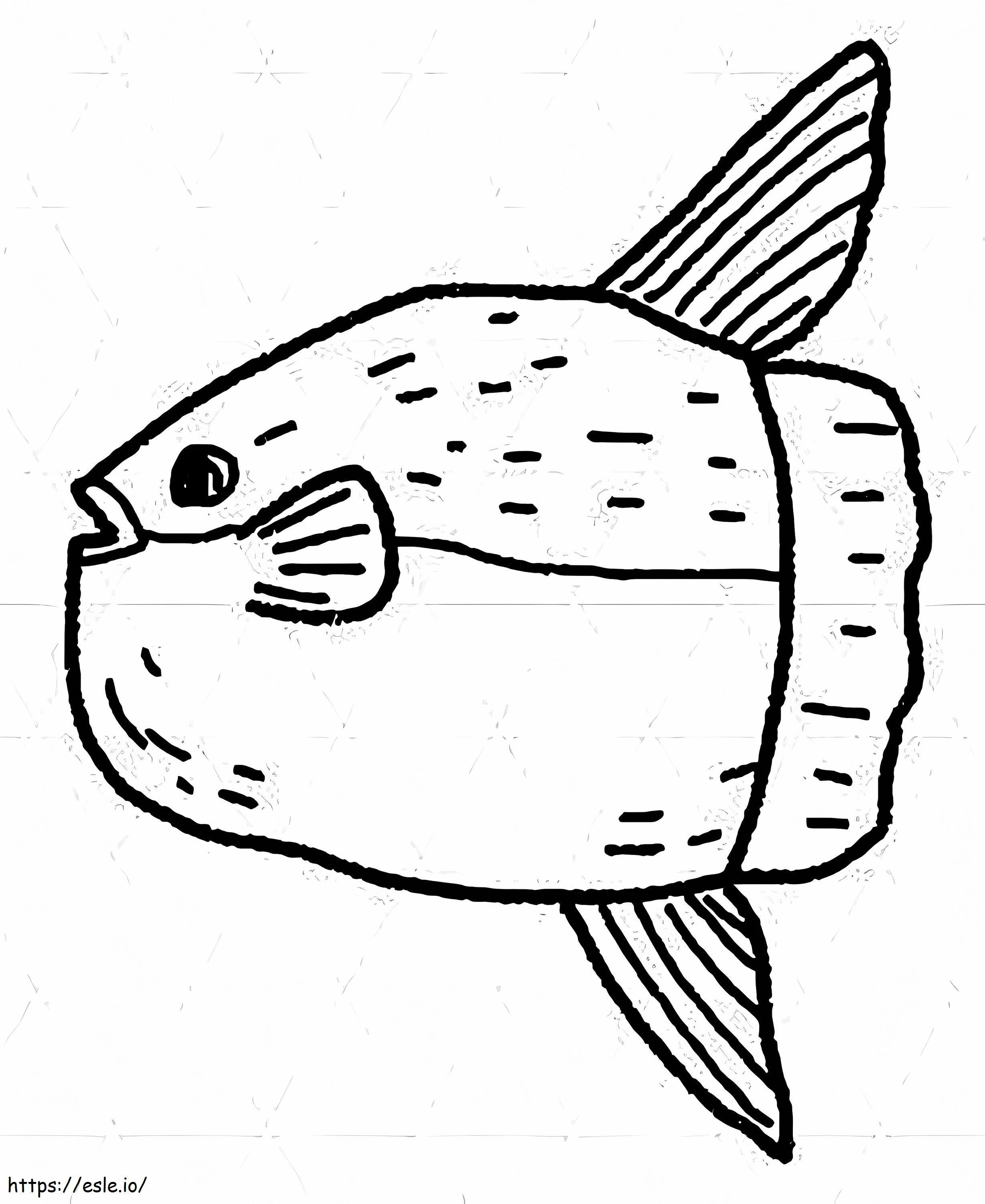 Sunfish to print coloring page