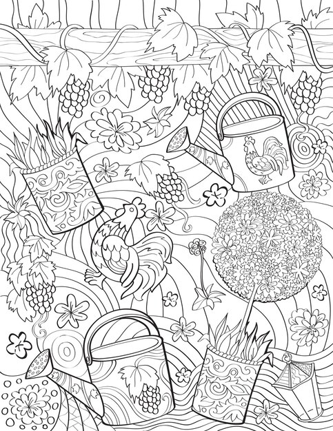 Page natural coloring images