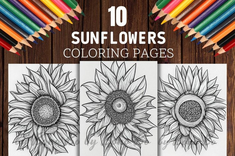 Sunflowers coloring pages