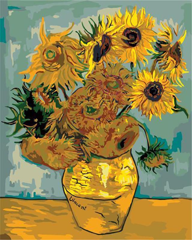 Masterpiece by numbers painting on canvas