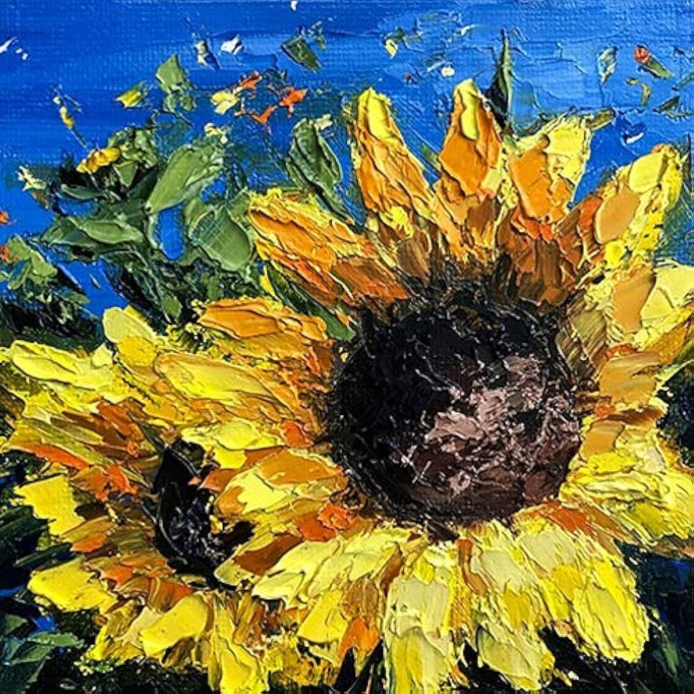 Paint by number painting by numbers peinture par numãro oil painting sunflower for adults kid draw on nvas diy art picture acrylic hand paint wall decor x inch home