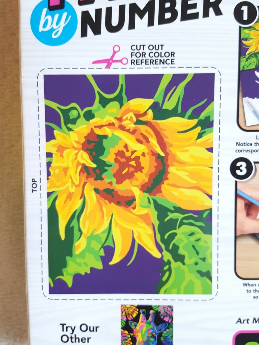 Artskills paint by number sunflower picture kit new in box