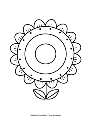 Sunflower coloring page â free printable pdf from