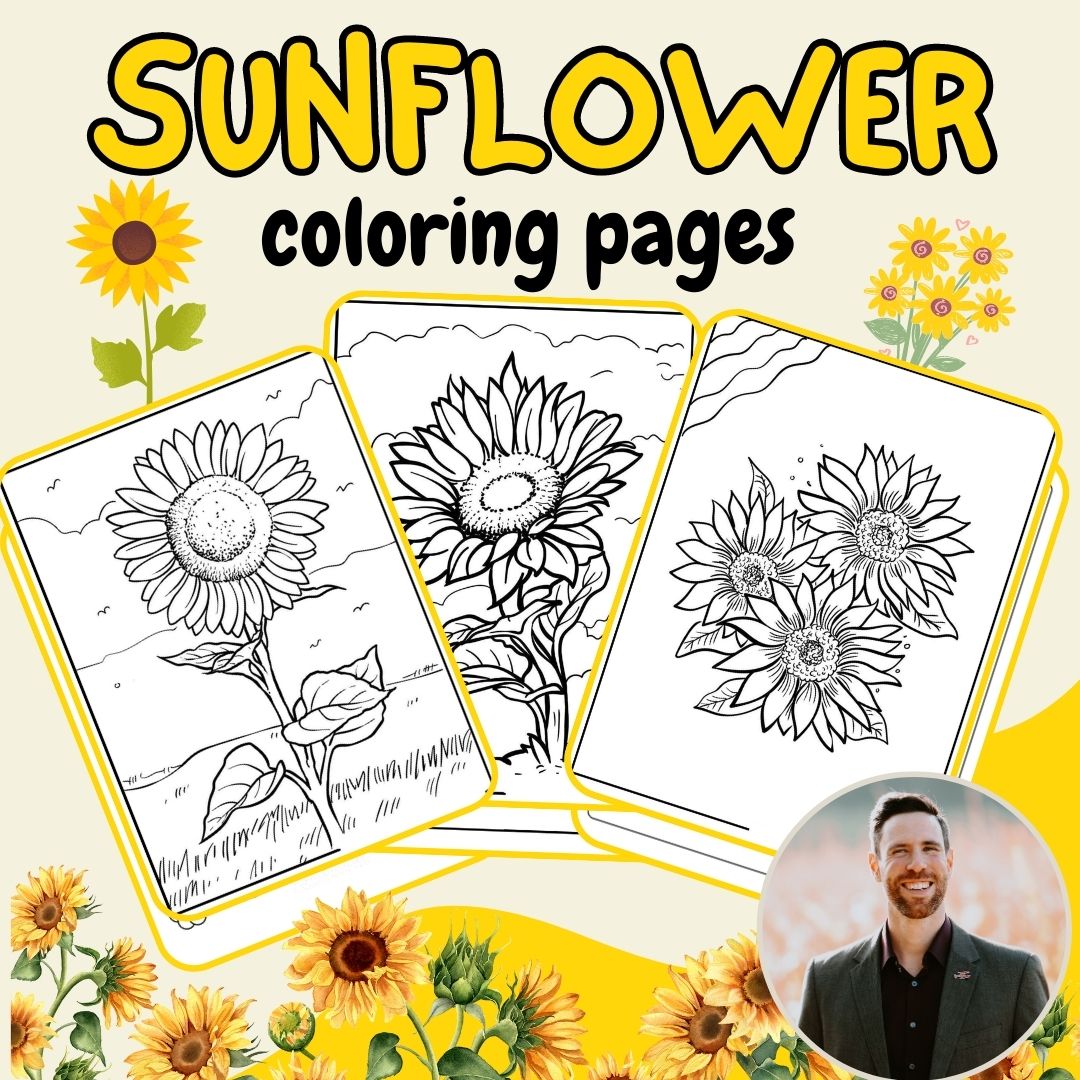 Sunflower coloring pages