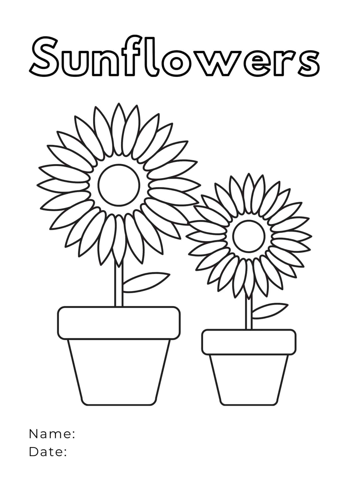 Sunflower coloring page ð ð brighten your day with floral fun